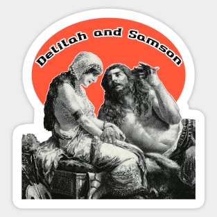 Man Betrayed -Samson and Delilah Scene from the Bible Sticker